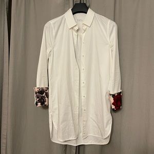 Equipment femme blouse red rose sleeves 100% silk XS/TP